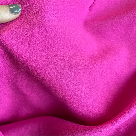 Marelina Hot Pink Ruffle Mini Wrap Dress 40 Small - Picture 11 of 15